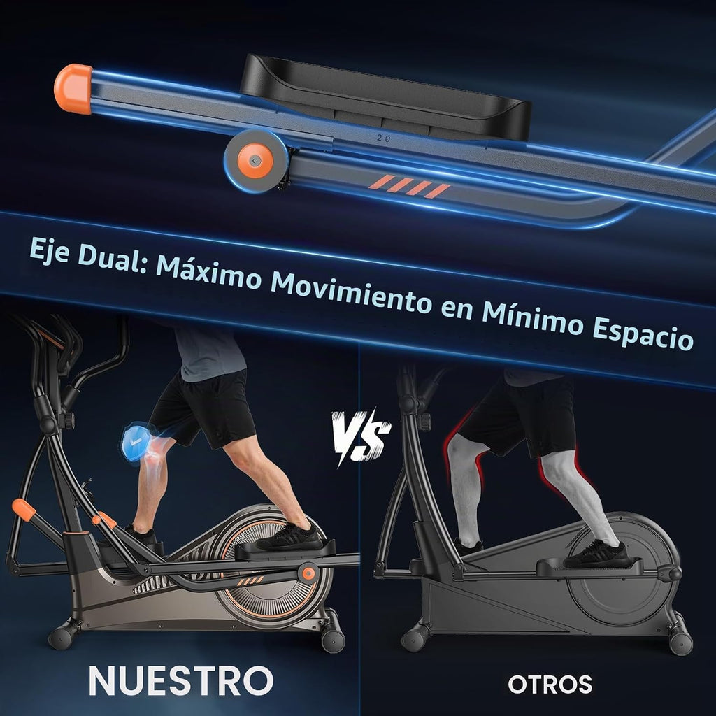 Niceday Máquina elíptica de ejercicios, máquina elíptica para el hogar, entrenador elíptico magnético con zancada de 15.5 a 19 pulgadas, 16 niveles de resistencia, capacidad de carga de 400 libras