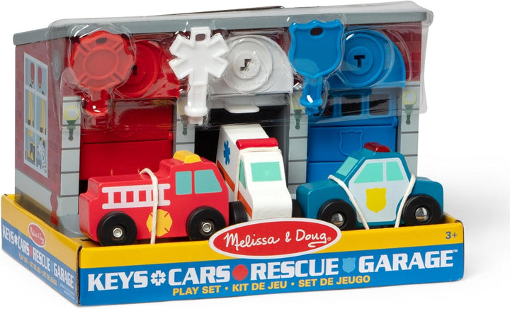Melissa Doug Llaves de juguete y autos de rescate de