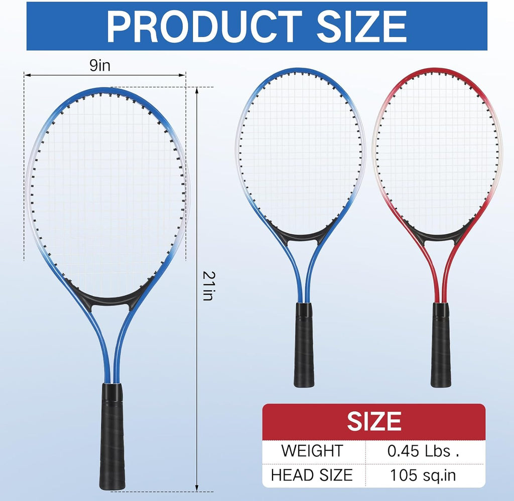 4 raquetas de tenis recreativas