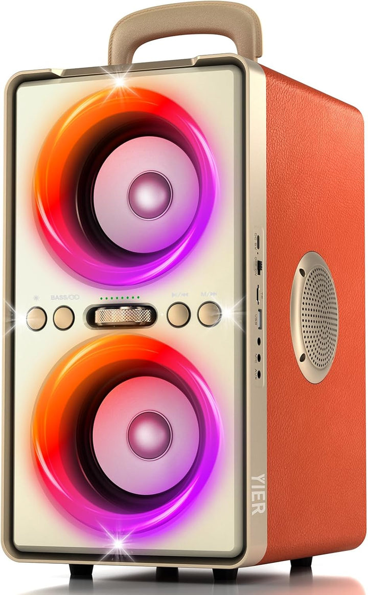 YIER Altavoz Bluetooth, altavoz de fiesta de pico de 240 W con grav...