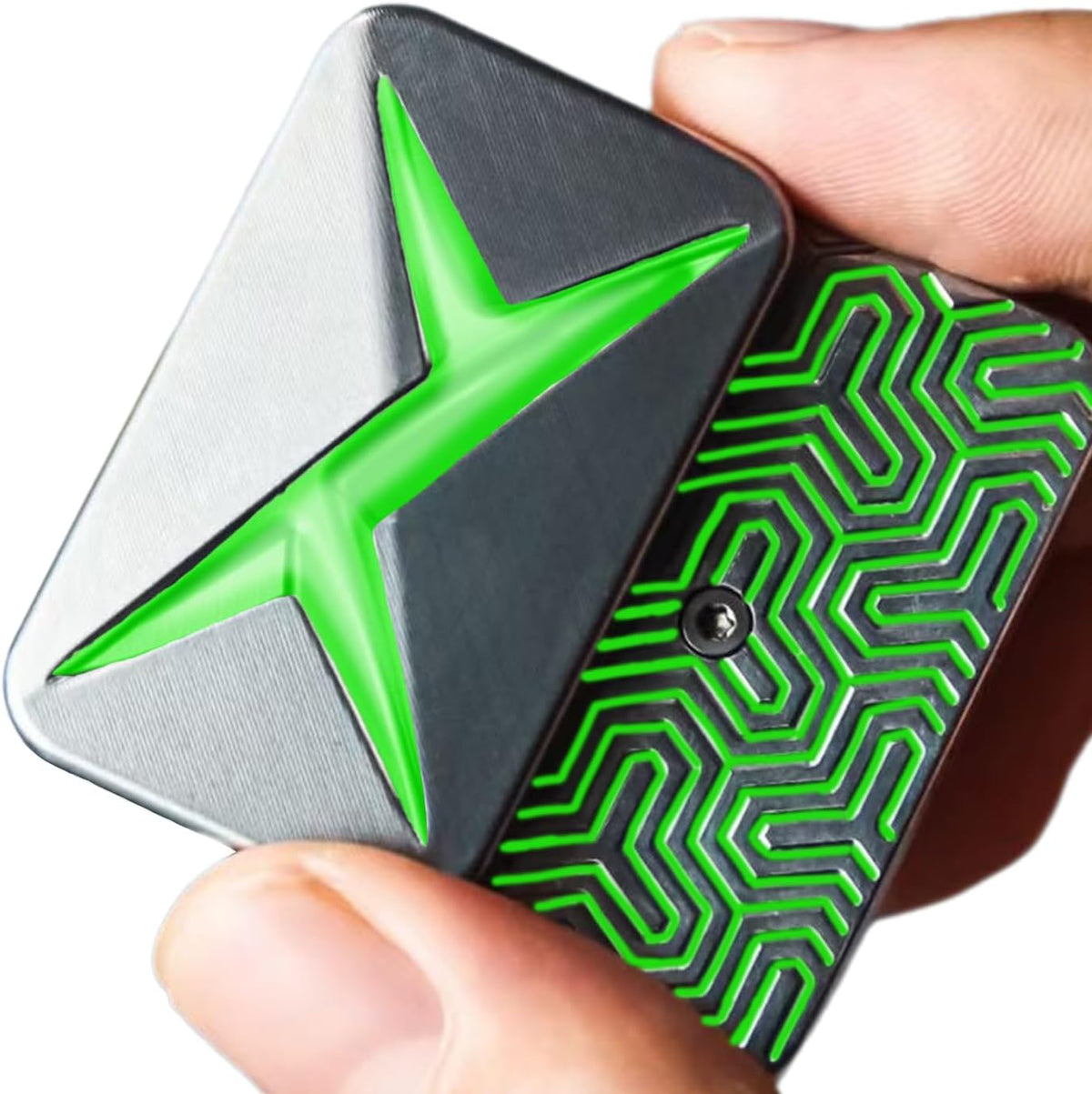 Infinite Lightning Fidget Slider Juguetes Fidget Magnéticos de Metal Luminoso para Adultos para Alivio del Estrés (Greenlight)