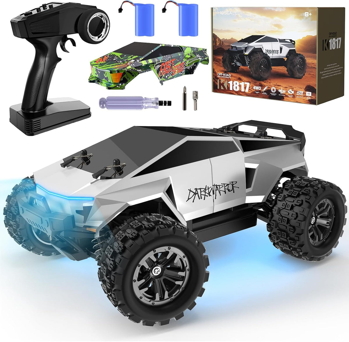 Cheffun Coche RC Rápido para Adultos, Escala 1:18 Camión Monstruo R...