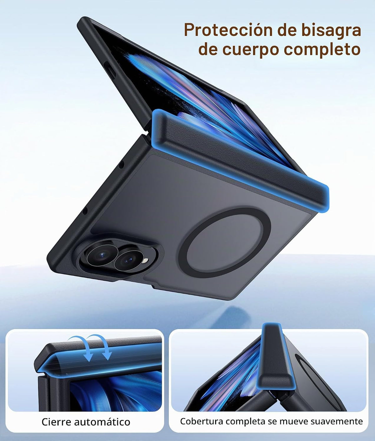 FNTCASE Funda para Samsung Galaxy Z Fold 8, apta para Magsafe, protección