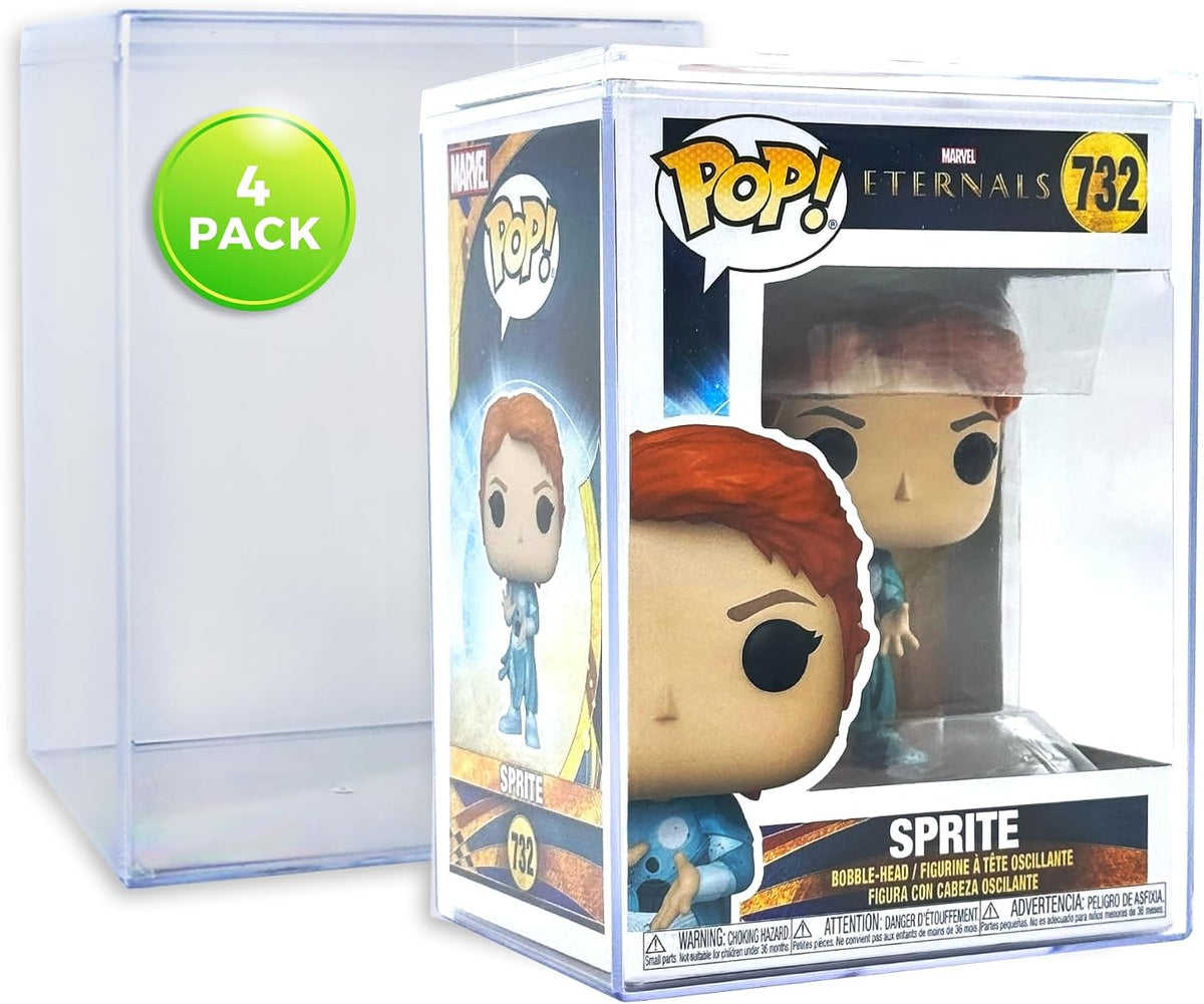 Paquete de 4 fundas protectoras Funko Pop, caja de exhibición apilable de