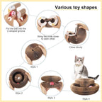 Kitty Curls Cat Toy,Juguete plegable de órgano mágico,Tablero rascador de