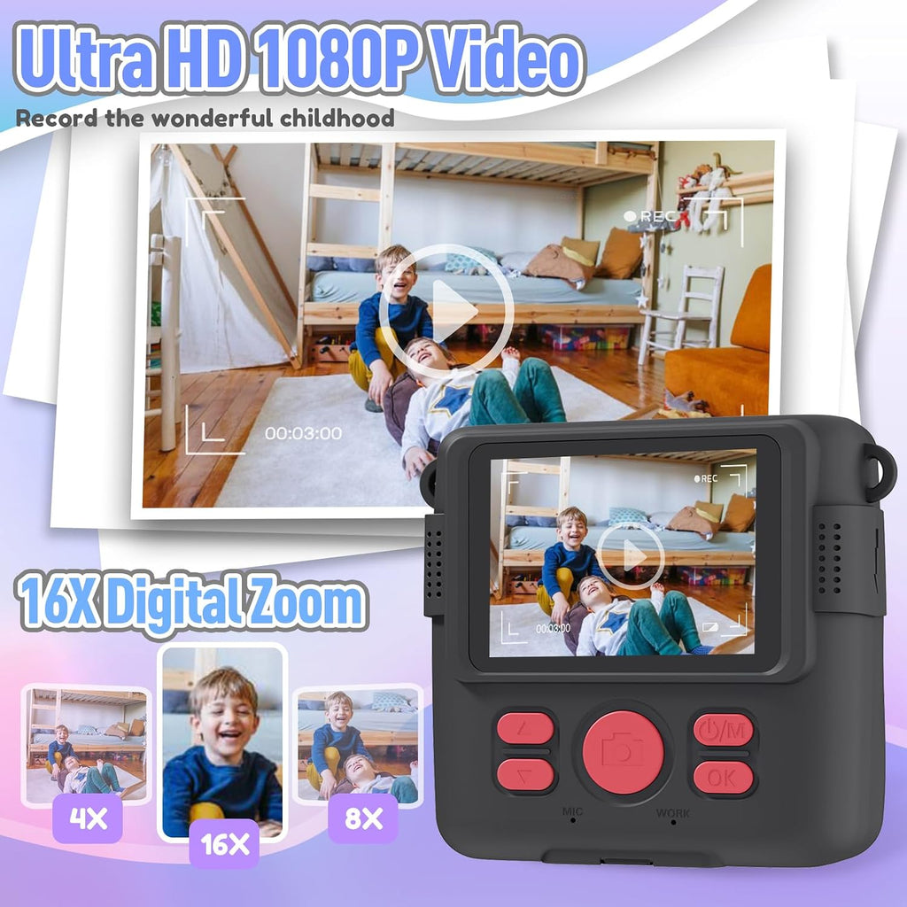 ESOXOFFORE Cámara de impresión instantánea para niños, regalos de c...