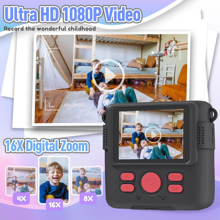 ESOXOFFORE Cámara de impresión instantánea para niños, regalos de c...