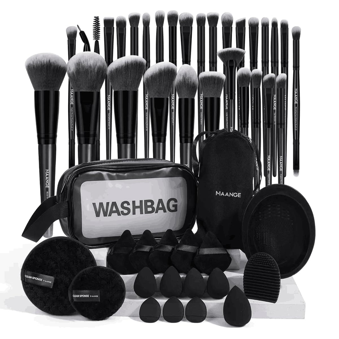 MAANGE Juego de 49 brochas de maquillaje, juego de herramientas de...