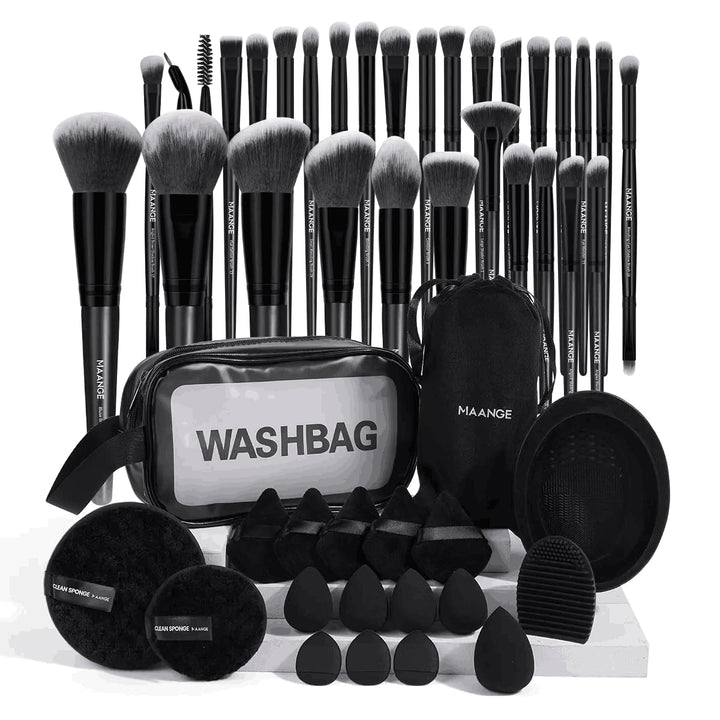 MAANGE Juego de 49 brochas de maquillaje, juego de herramientas de...