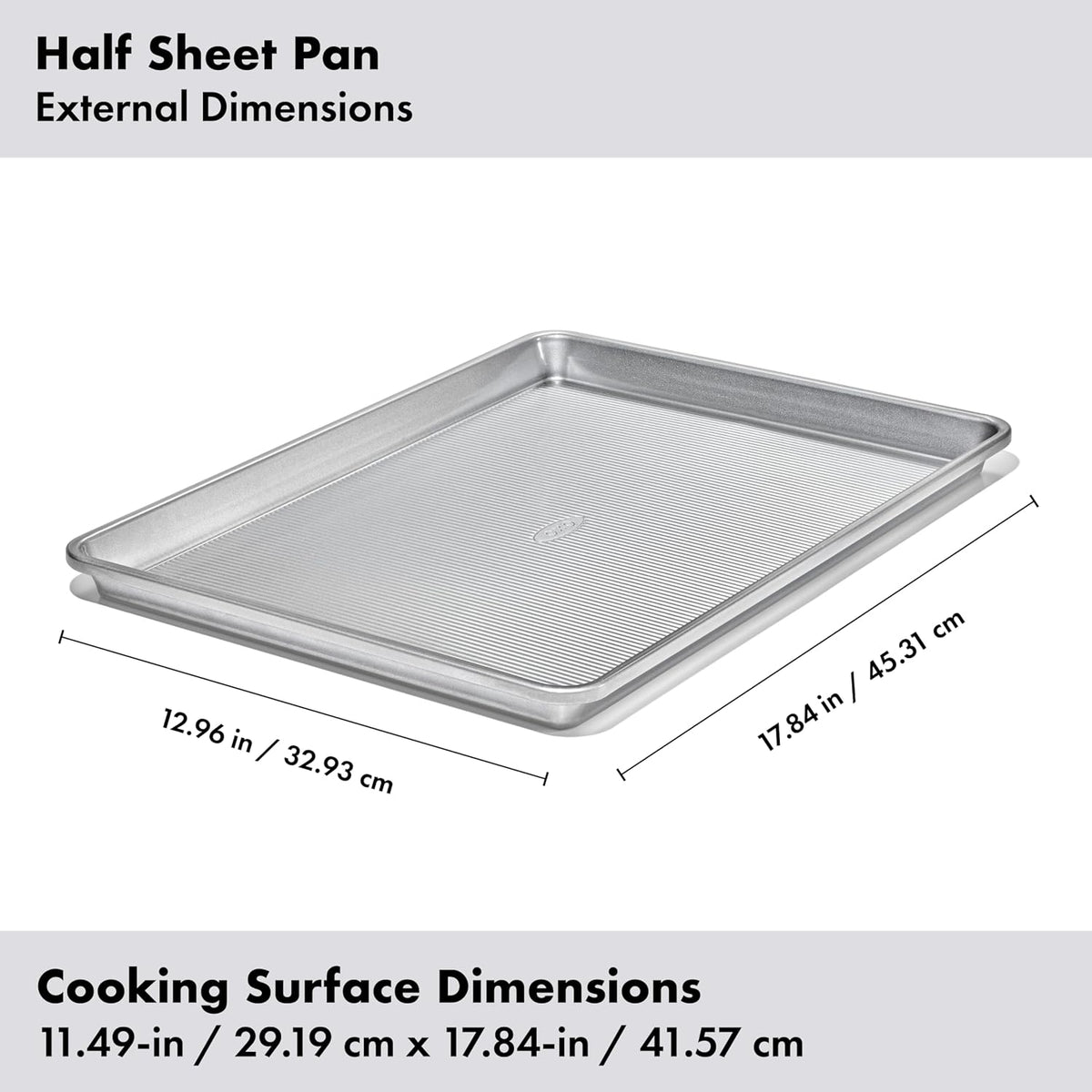 OXO Good Grips - Bandeja de horno antiadherente de media hoja con revestimiento transparente Pro