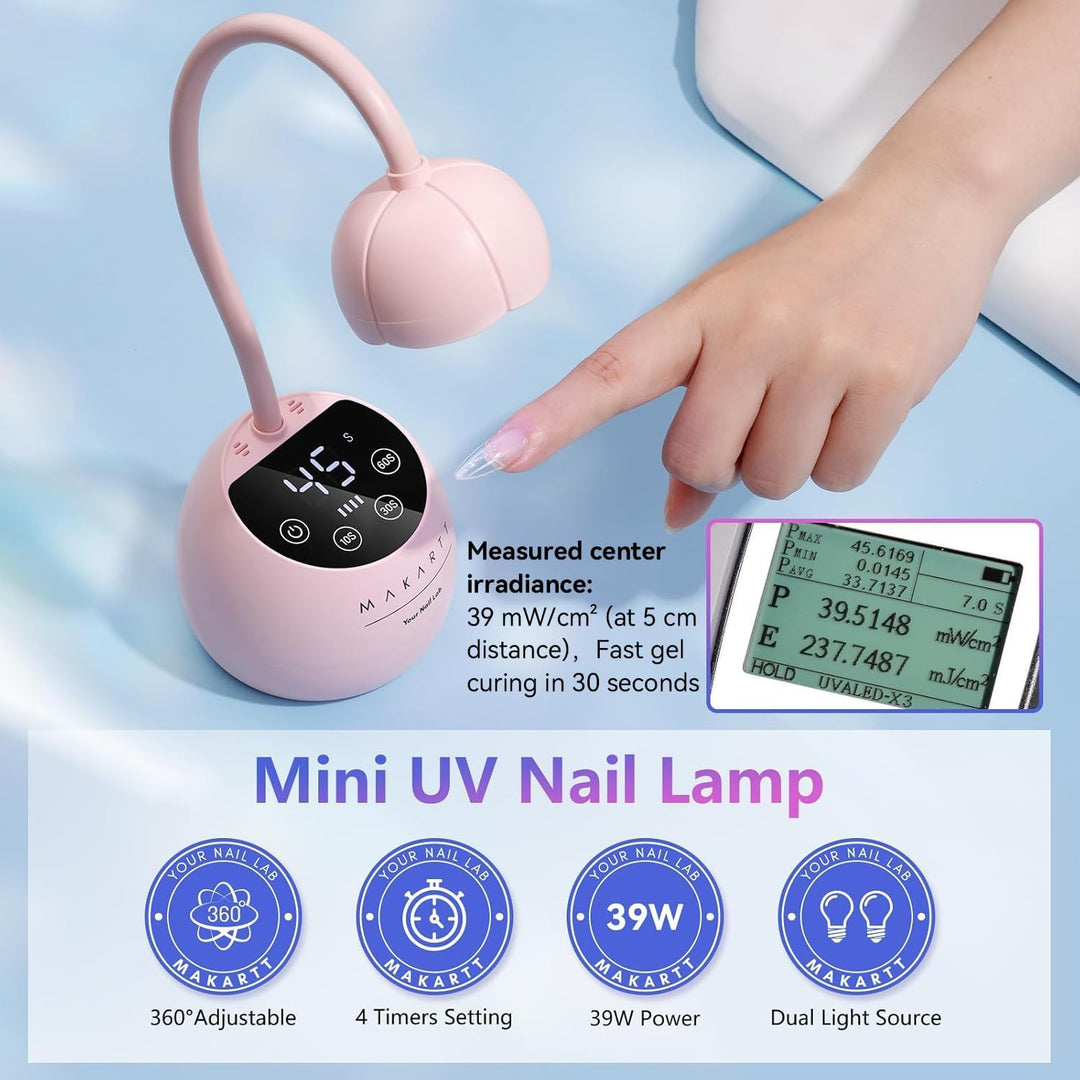 Makartt Lámpara UV LED para Uñas - Luz UV de Cuello de Cisne para U...