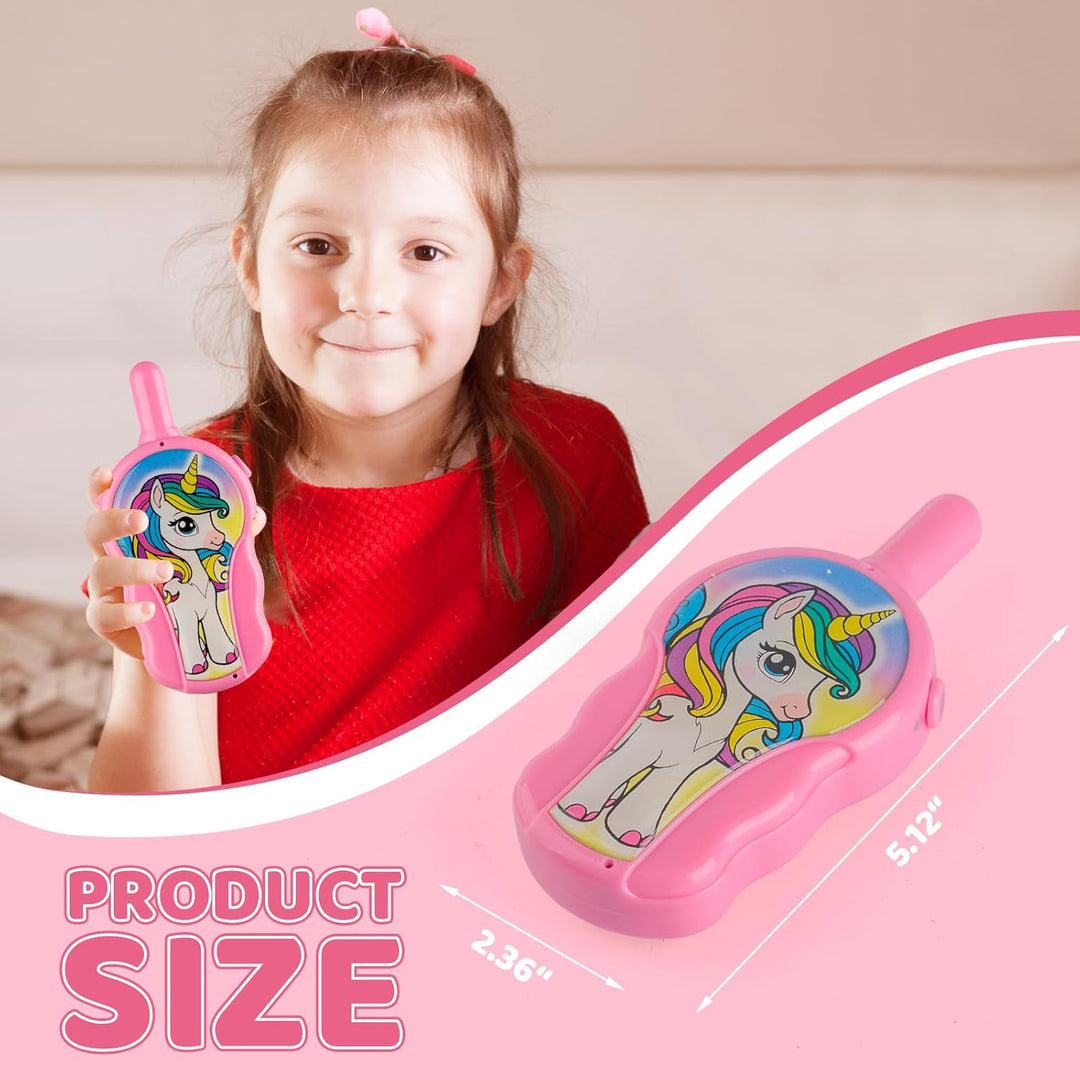 Walkie Talkies de unicornio para niños, paquete de 2 | Rango de 200...