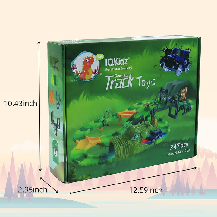 Dinosaur World Race Track Toys - Juego de pista flexible