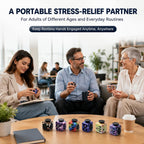 Paquete de 6 cubos sensoriales para adultos, juguetes sensoriales para aliviar la ansiedad de varios lados con modos silenciosos y audibles, cubo infinito, gadgets de mano para TDA/TDA/TDA/OCD