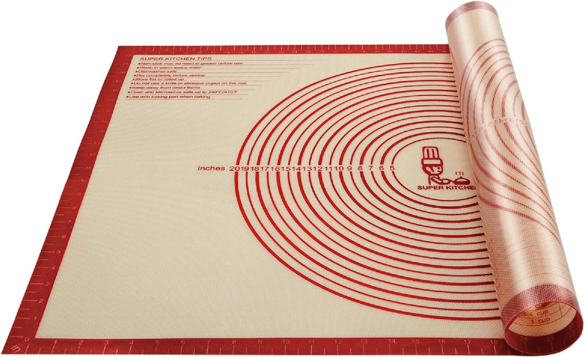 Alfombrilla antideslizante de silicona para repostería, medidas extra