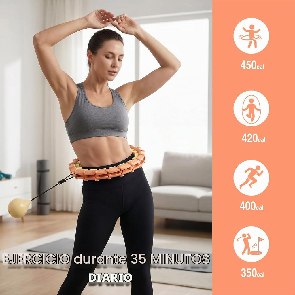 Aro de Fitness Pesado Infinity Utilizable Desmontable Silencioso de 47 Pulgadas, 24 Nudos