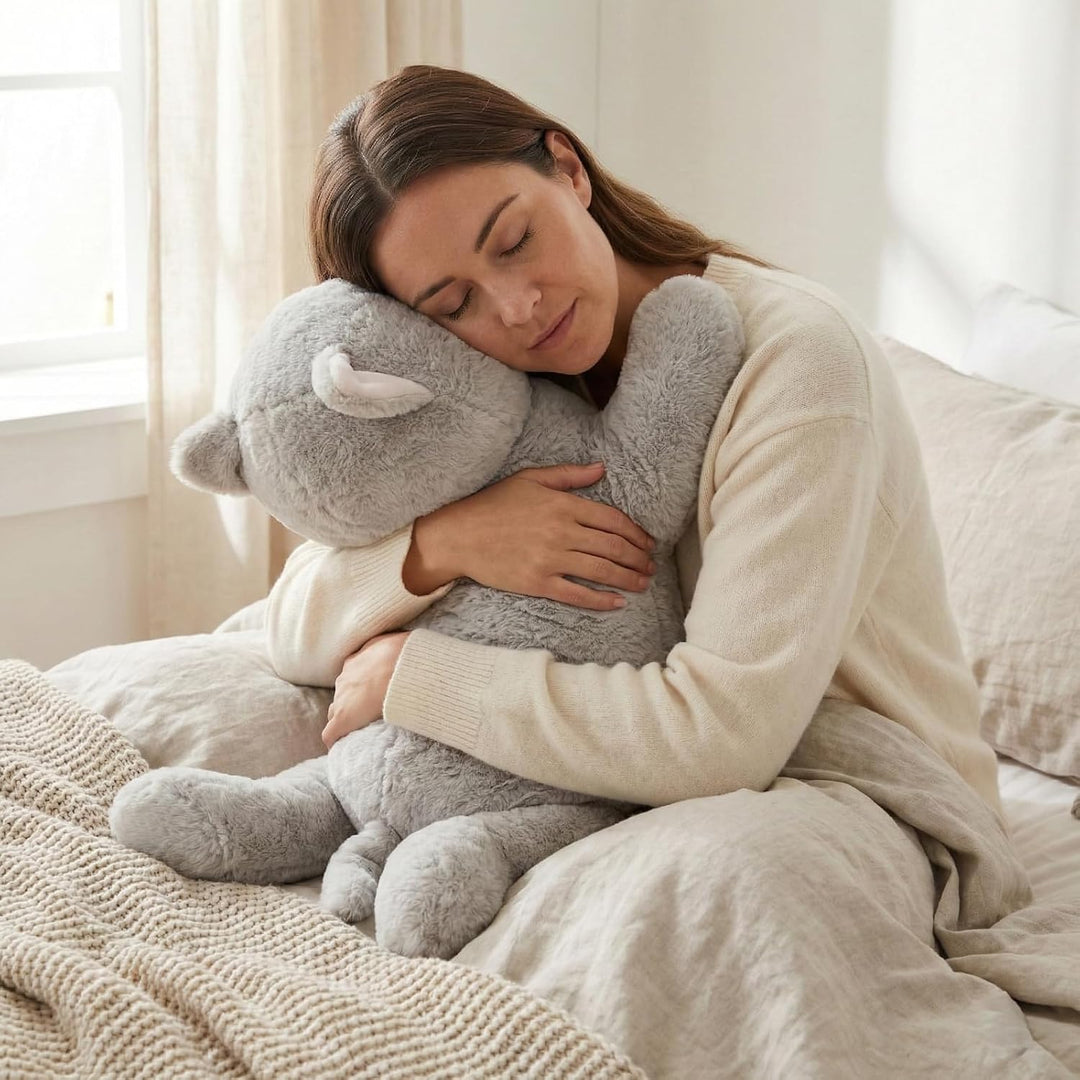 WEIGEDU Animal de Peluche de Gato con Peso con Ojos Bordados y Paqu...