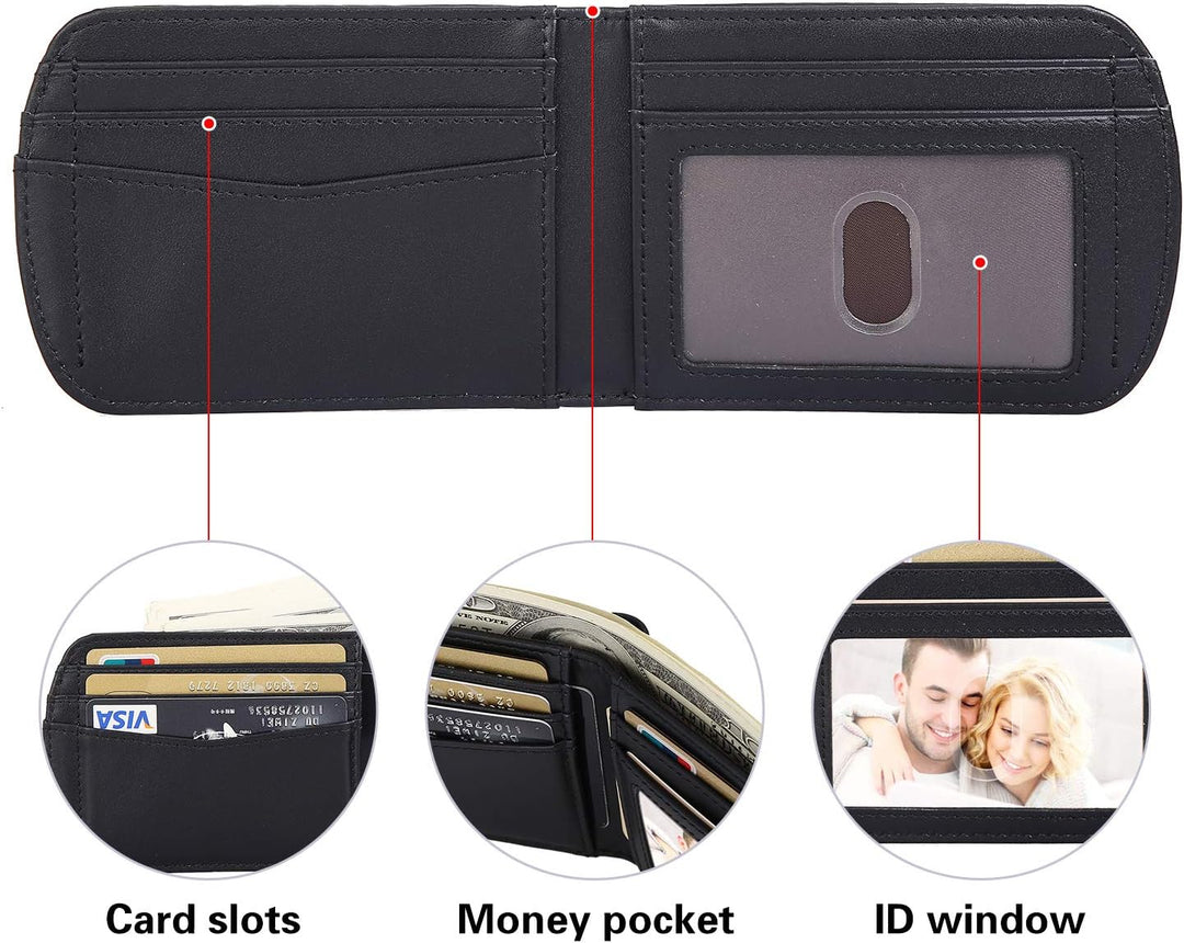 Cartera Polare delgada curva para bolsillo frontal con bloqueo RFID...
