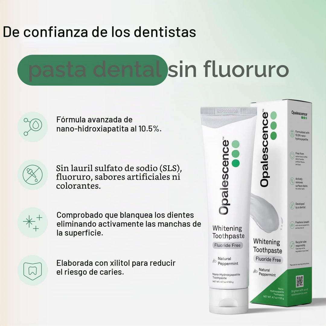 Opalescence Pasta de dientes sin flúor - Nano hidroxiapatita 10.5%...
