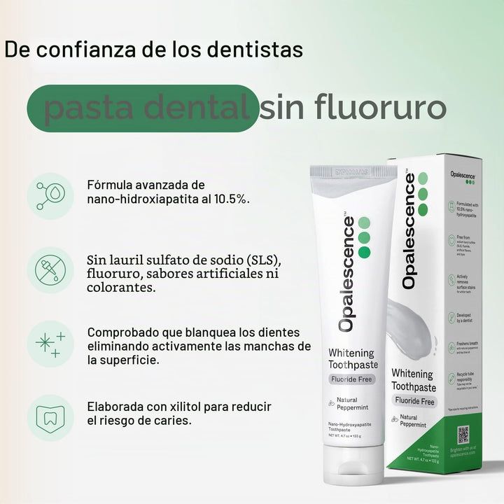 Opalescence Pasta de dientes sin flúor - Nano hidroxiapatita 10.5%...