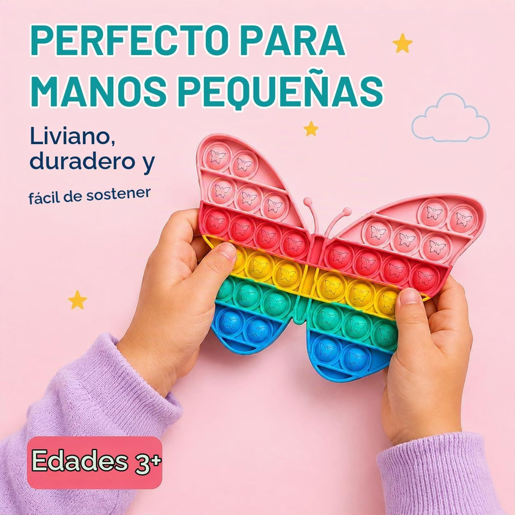 Paquete de 4 juguetes para ansiedad de reventar burbujas para niños, mariposa Pop It, gato Pop It, juego de juguetes sensoriales de ratón y gatito, juguetes sensoriales de animales para la ansiedad