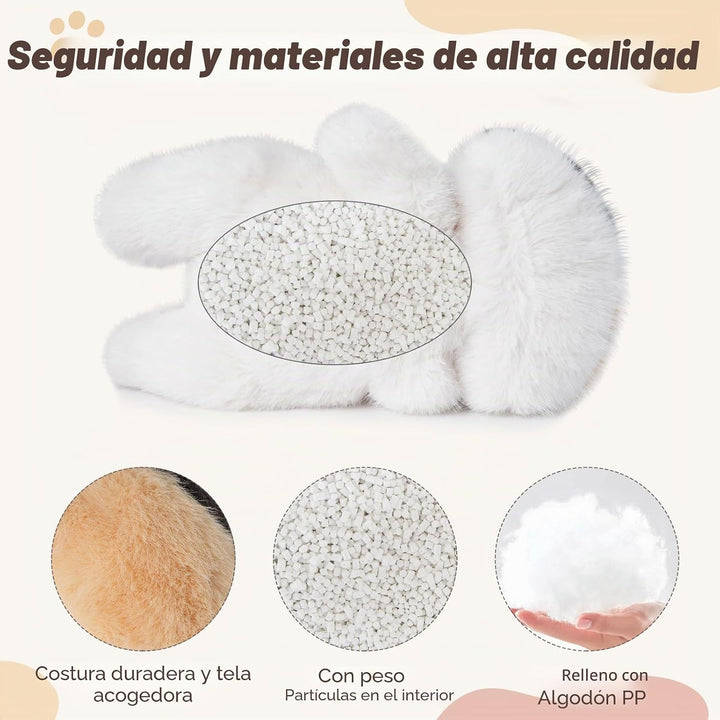 YOUBLEK Animales de peluche con peso, gato calicó, juguete de peluc...