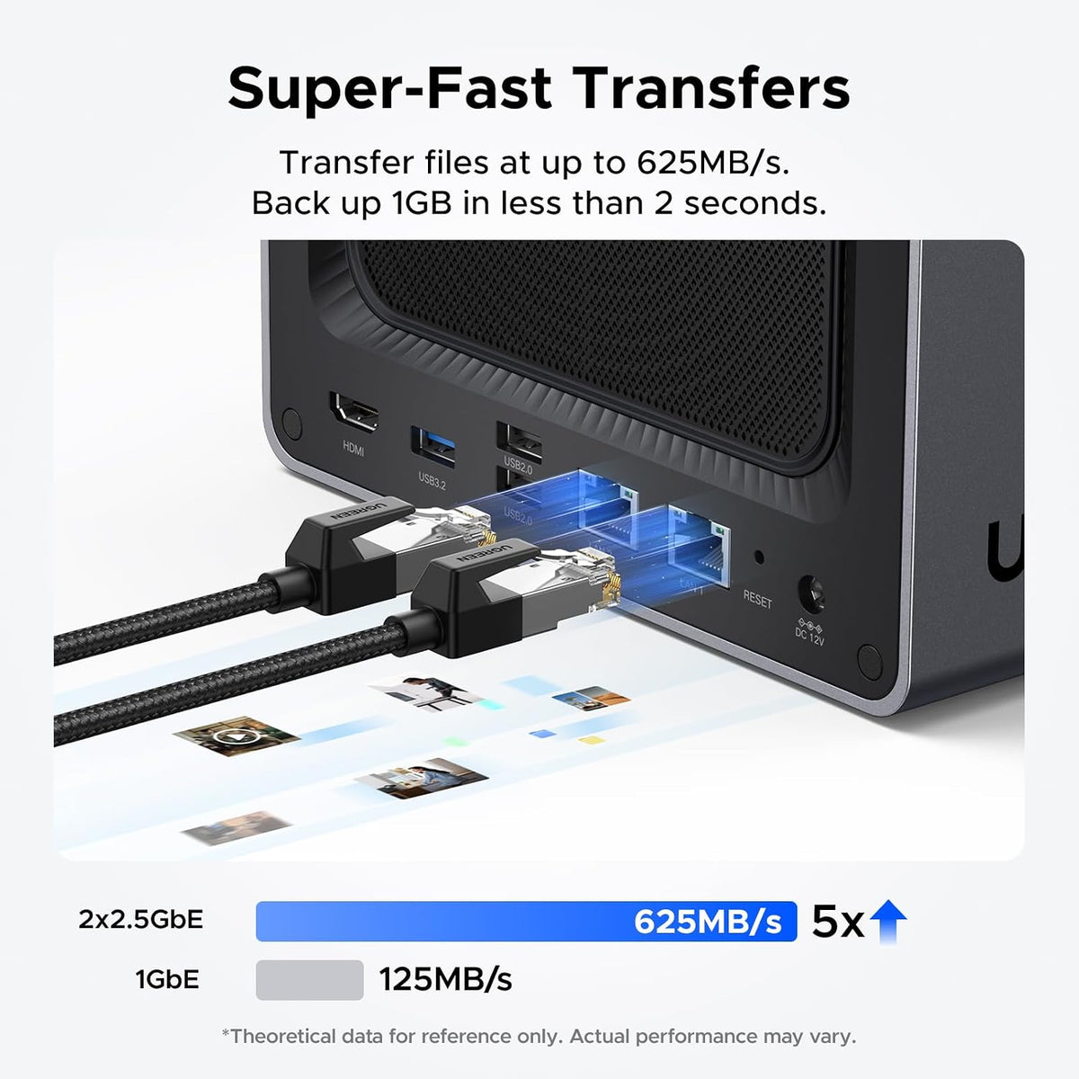 UGREEN NAS DXP4800 NAS de escritorio de 4 bahías, CPU Intel N100 de...