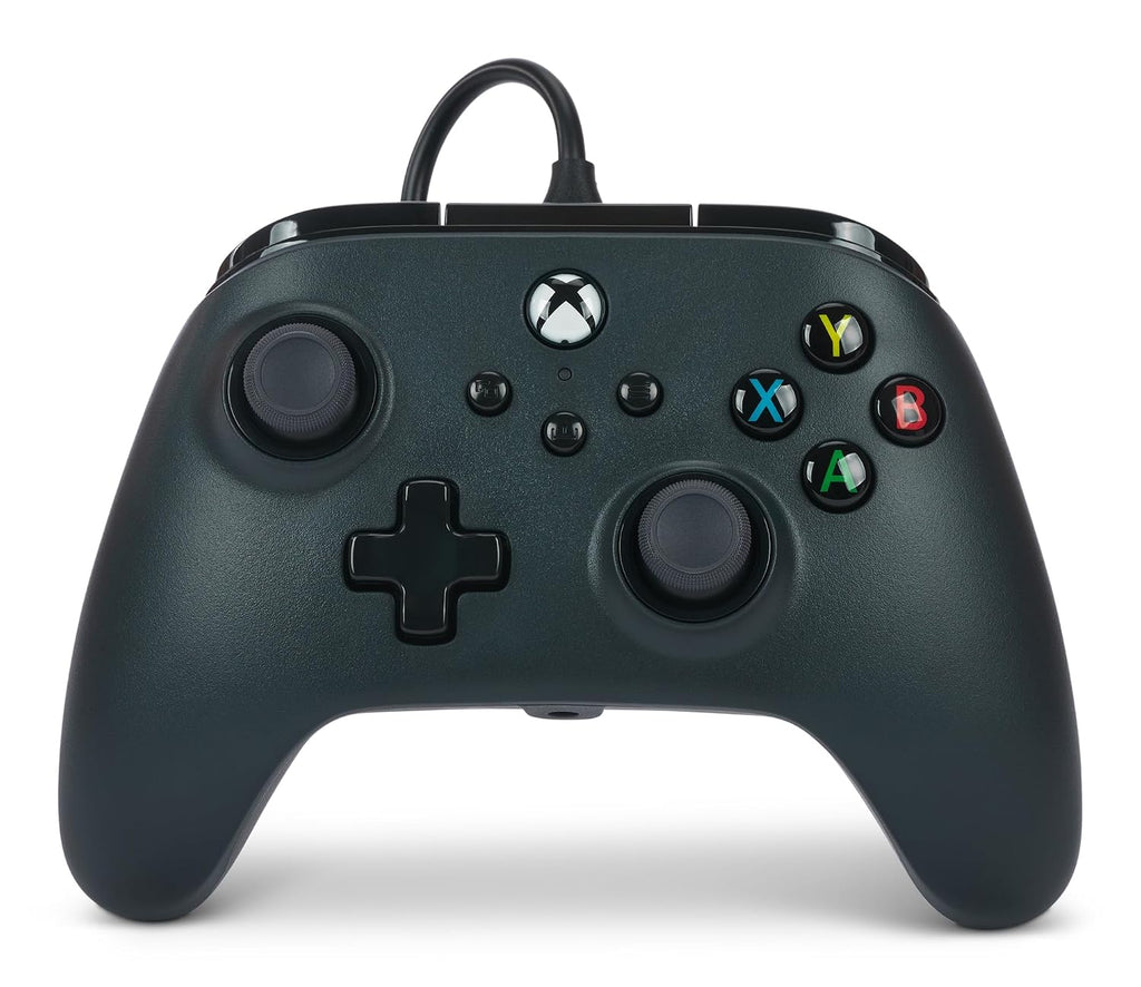 Controlador con Cable PowerA para Xbox Series X|S - Negro, gamepad, controlador de videojuegos con cable, controlador para juegos, funciona con Xbox One y Windows 10/11