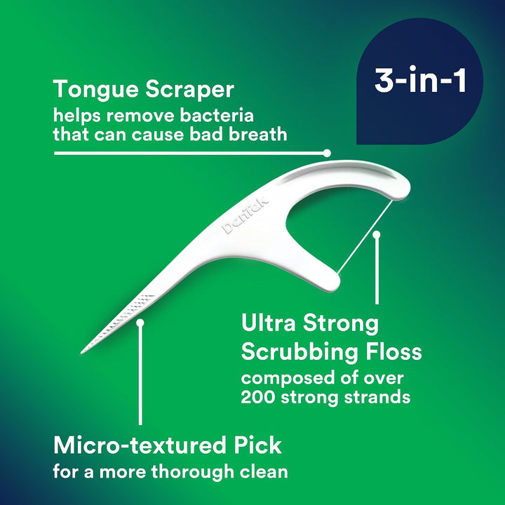 DenTek Triple Clean Advanced Clean Palillos de Hilo Dental, Hilo qu...