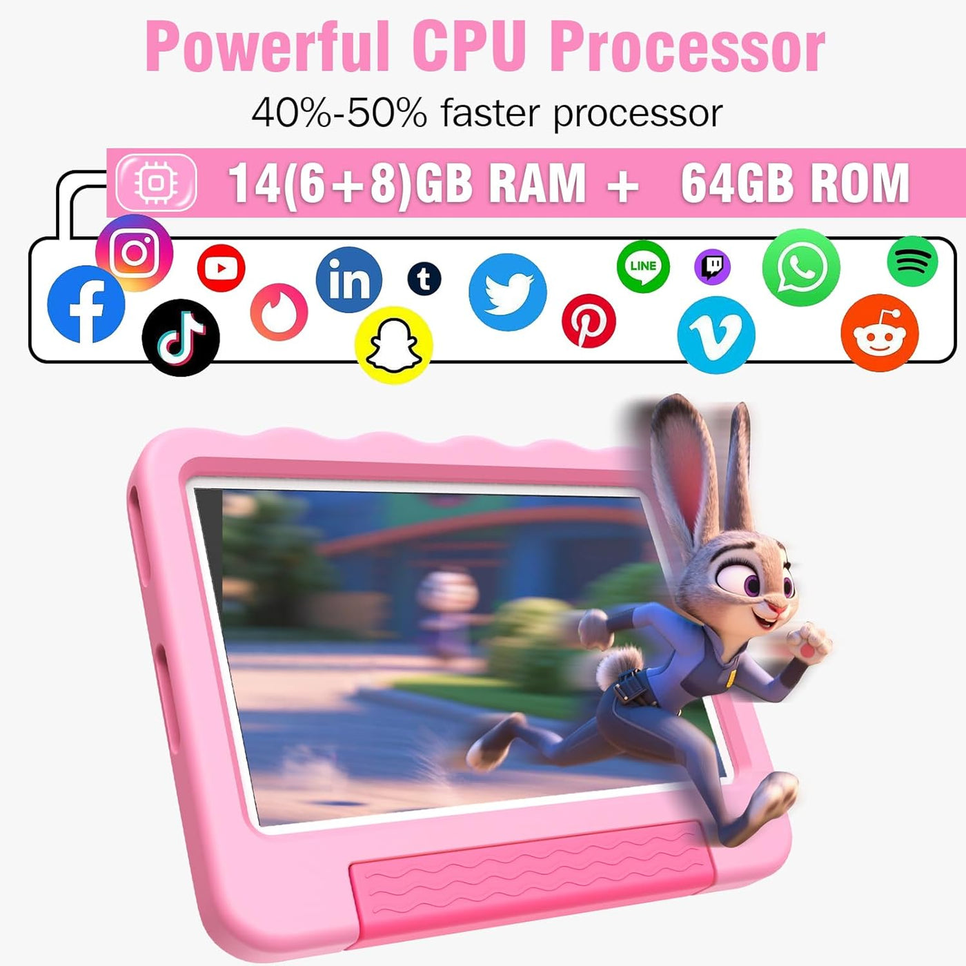 Tableta para niños de 10 pulgadas Android 15 para niños de 14 (6+8)...