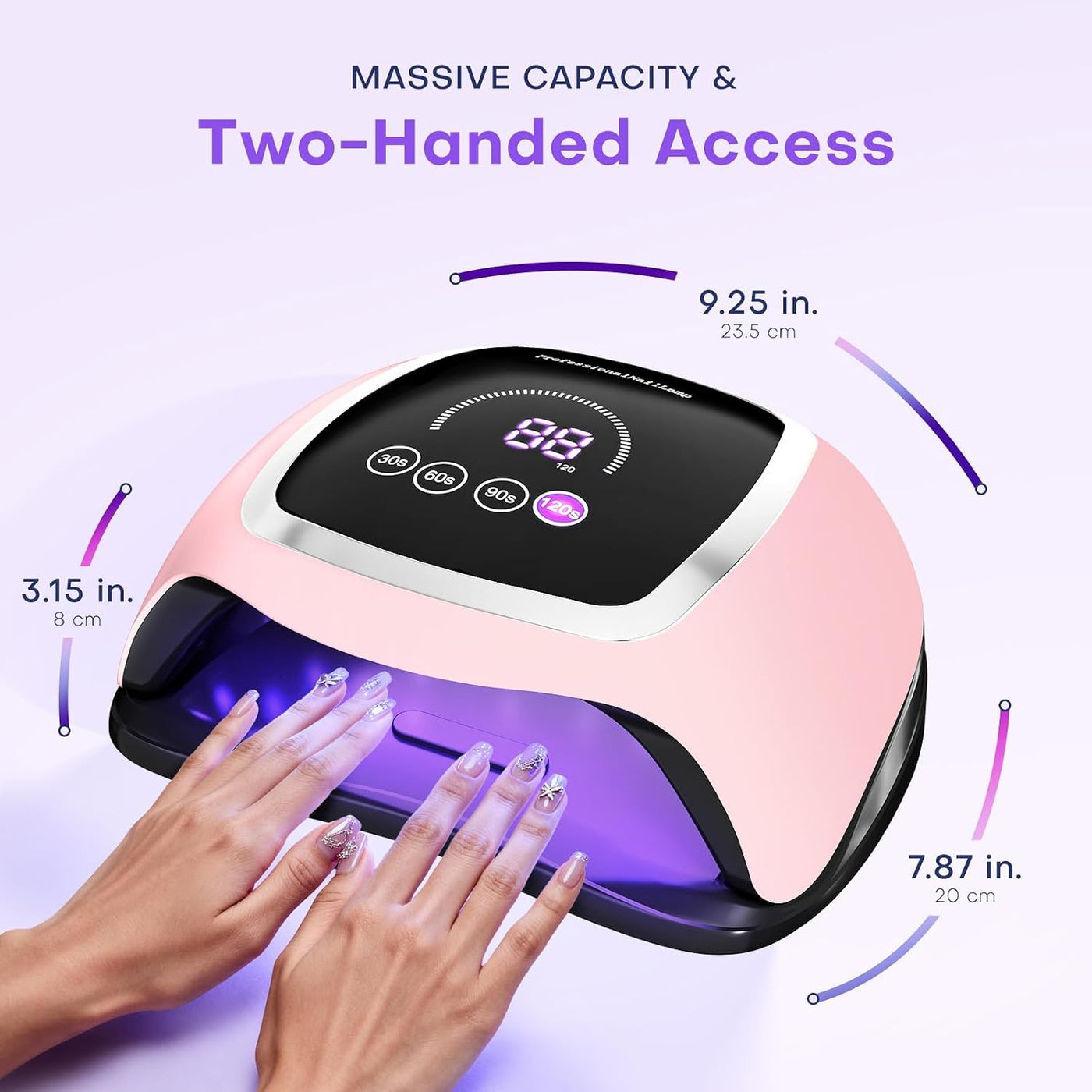 Gugusure Lámpara de uñas LED UV, secador de uñas mejorado de 180W p...