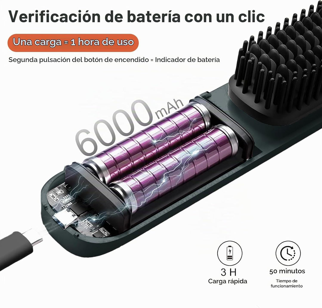 TANSHINE Go Brush Pro 2026 Cepillo alisador de cabello inalámbrico,...
