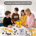 Kit de construcción de robot solar 6 en 1 para niños de 8 a 13 años, juguetes robóticos educativos para niños, kits de ciencia, juguetes STEM, regalos de cumpleaños para niños y niñas de 8, 9, 10, 11, 12 años (amarillo)