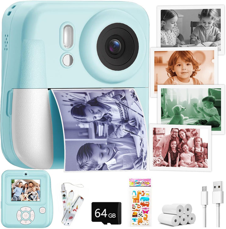 Cámara para Niños con Impresión Instantánea de Fotos a Color, Cámar...
