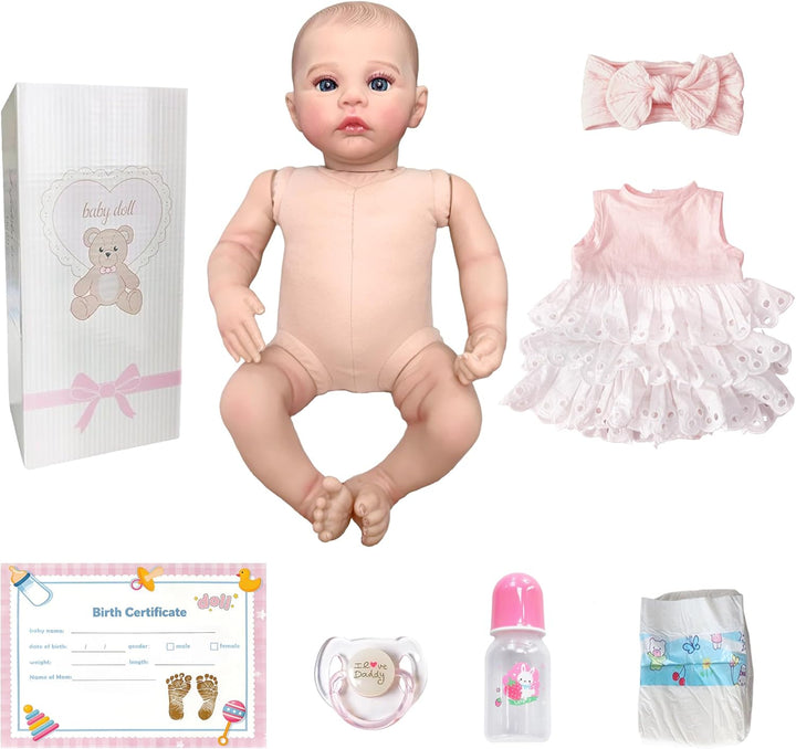 FOCKOF Muñecas realistas de bebé Reborn de 18 pulgadas, muñeca de b...