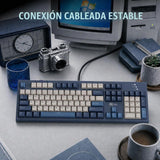 RK ROYAL KLUDGE R104 Teclado mecánico con cable de tamaño completo,...