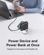 Cargador portátil 20000mAh, 22.5W Power Bank Cables integrados, Dark Gray, 20000 milliamp_hours