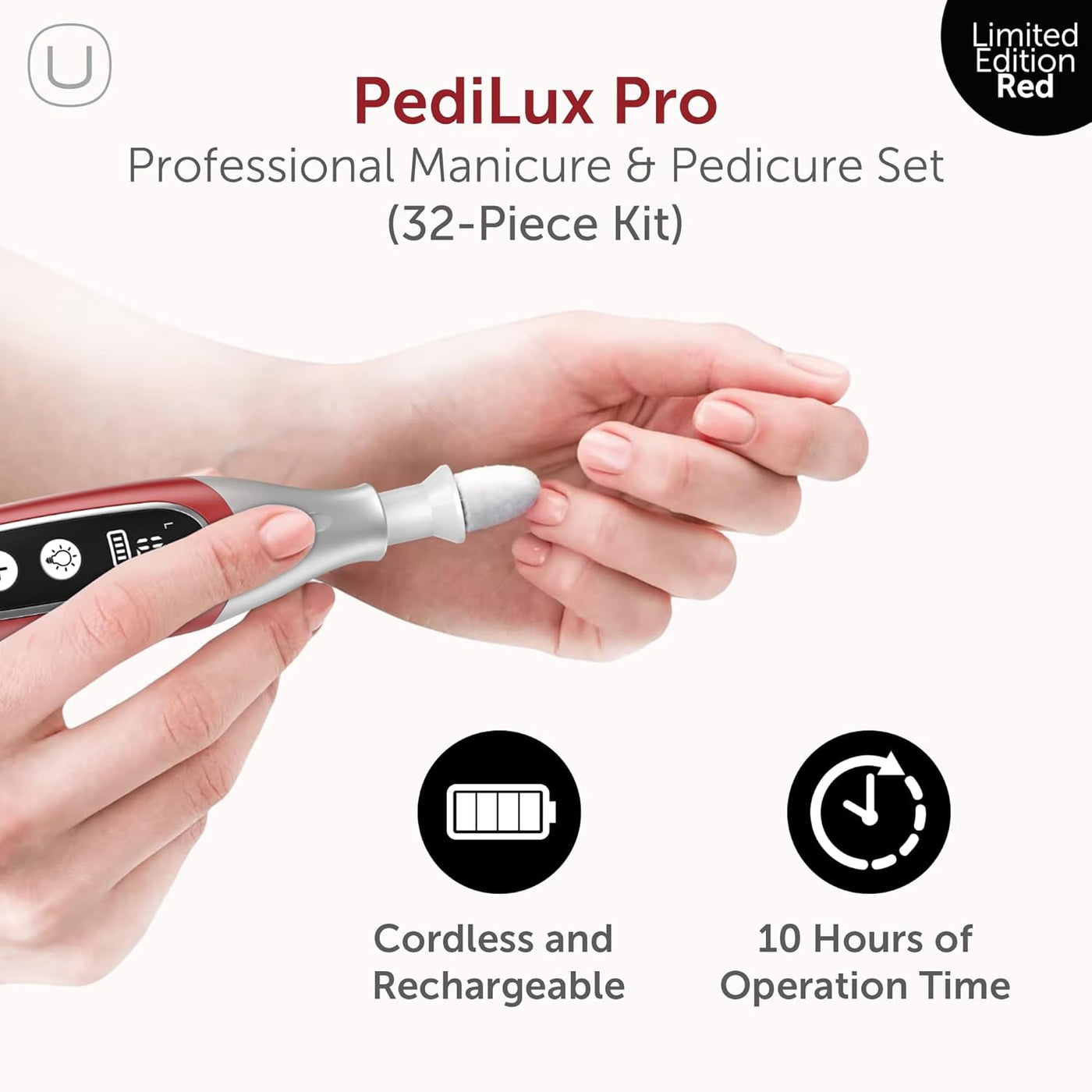 PediLux Pro - Kit profesional de manicura y pedicura, juego de tala...