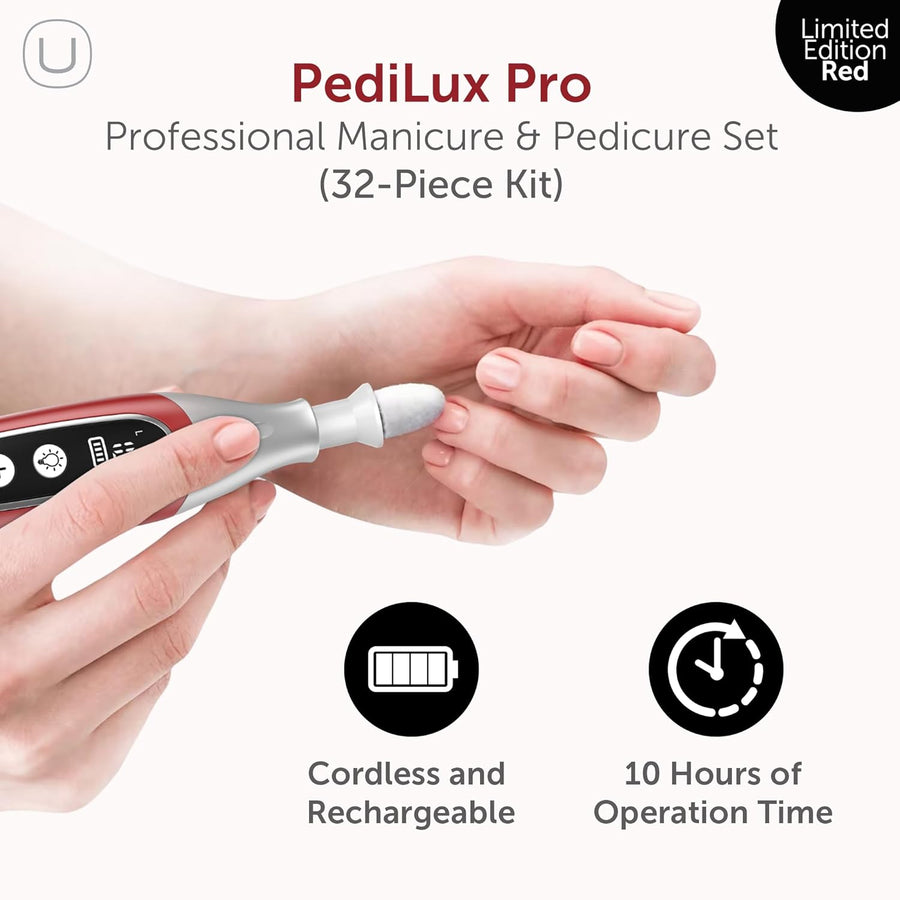 PediLux Pro - Kit profesional de manicura y pedicura, juego de tala...