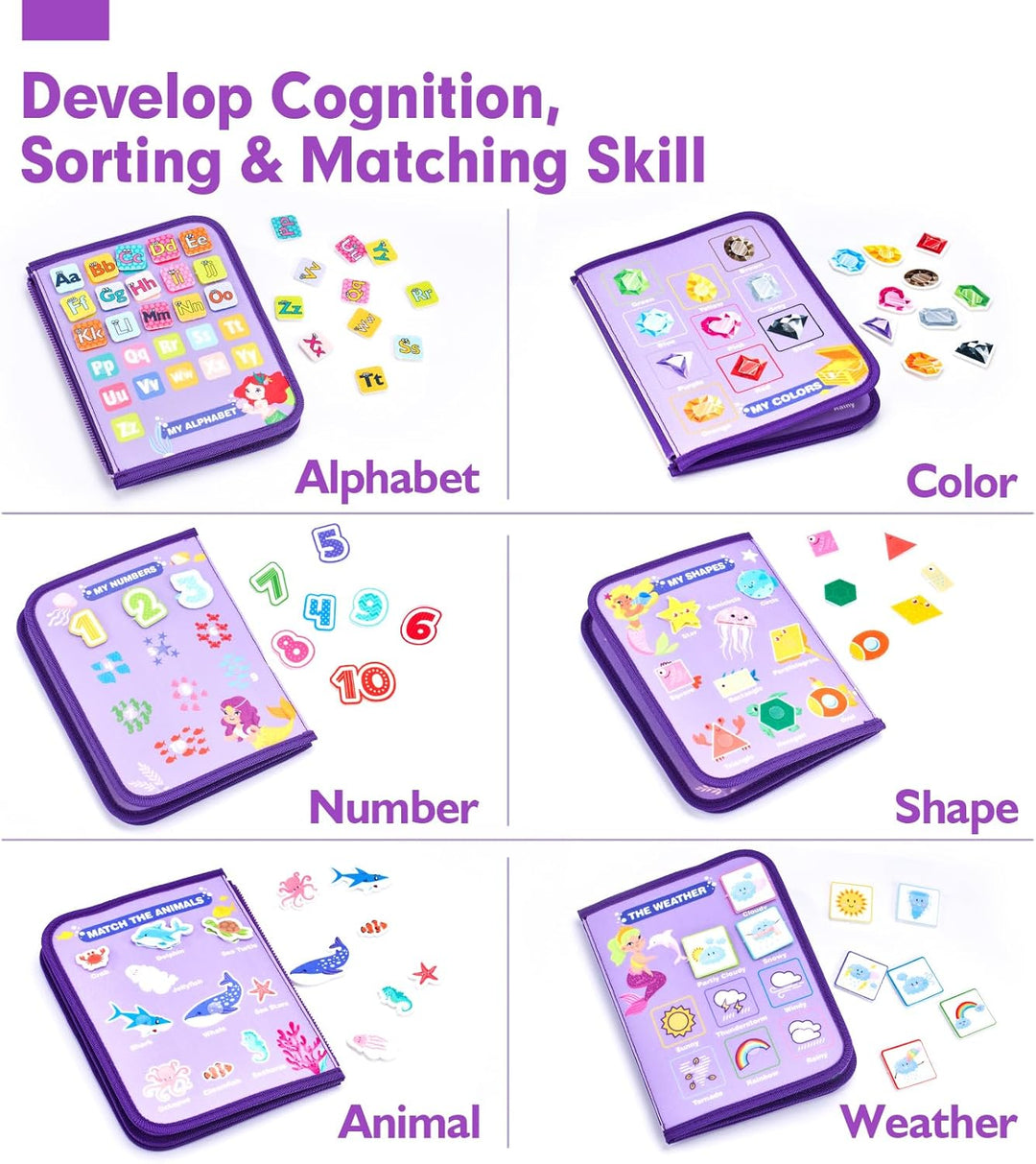 hahaland - Tablero de actividades Montessori para niñas de 3 años,...