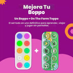 Boppo Tableta de aprendizaje sin pantalla y paquete On the Farm Toppo
