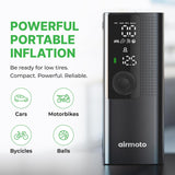 Airmoto Compresor de aire portátil para inflador de neumáticos, bom...