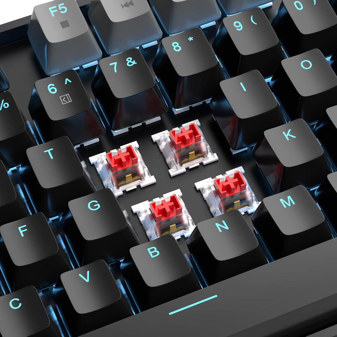 MageGee - Teclado mecánico para juegos 75%, con interruptor rojo, r...