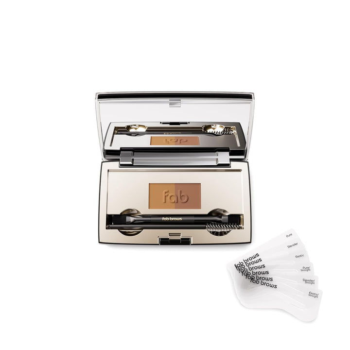 Kit de cejas Fab Brows Duo, kit de plantilla de cejas definitivo co...