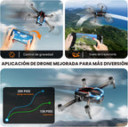Drone con Camera para Adults, 2K HD FPV Drones con Upgrade Altitude Hold, One-Key Take Off/Landing, Speed Adjustment, Headless Mode, 2 Batteries, Toys Gifts para Teen Boys Girls, Beginner