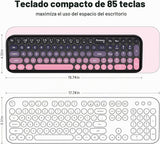 MOFII Combo de teclado y mouse inalámbricos, teclado pequeño compac...