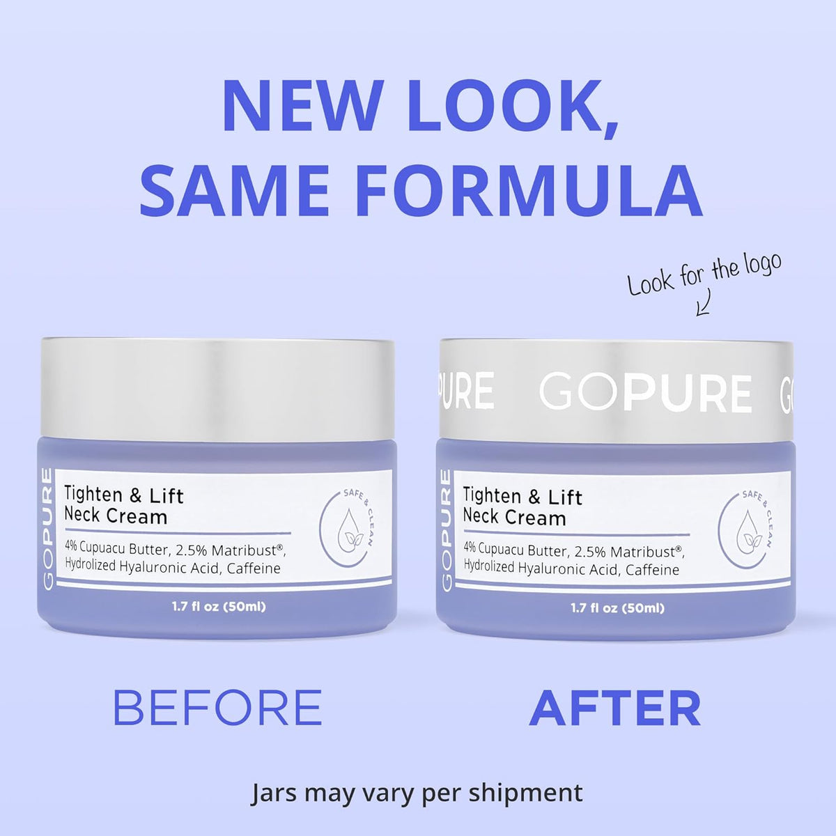 goPure Crema hidratante de cuello y pecho para reafirmar, 2 Paquete