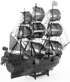 Rompecabezas de metal tierra 3D negro perla barco piratas del Caribe rompecabezas de metal modelo kits para adultos nivel moderado 5.75 x 1.75 x 4.50 in