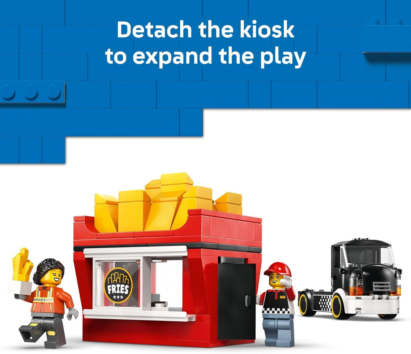 LEGO City Fries - Camión de comida para niños juguete de