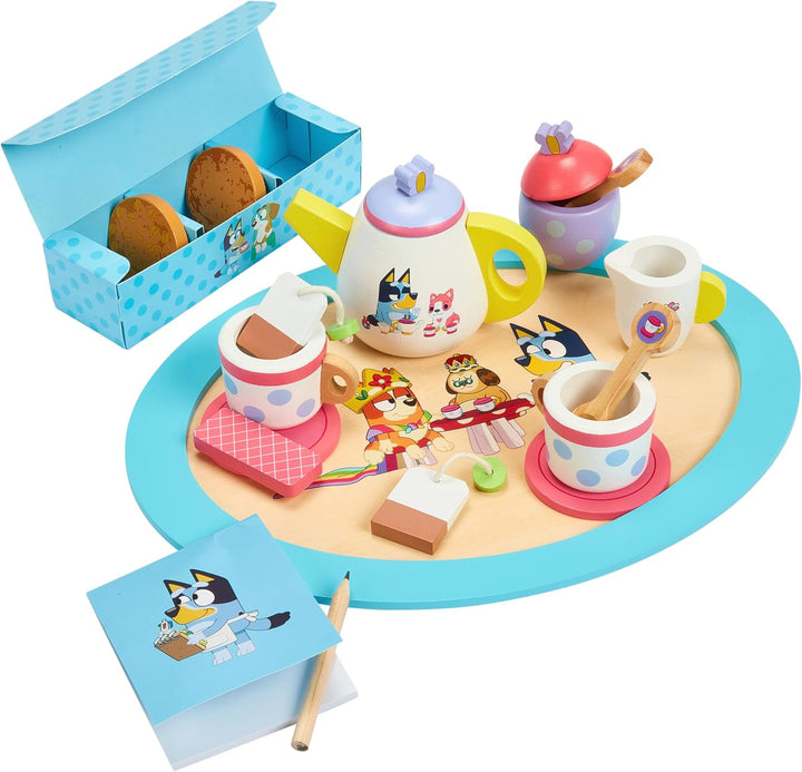 8th Wonder Bluey Toys - Juego de Fiesta de Té de Madera, Juego de T...